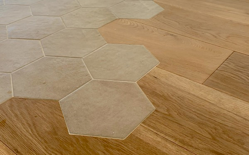 La Parqueterie Tanneau, Cagnes, parquet inox ajustage cintré